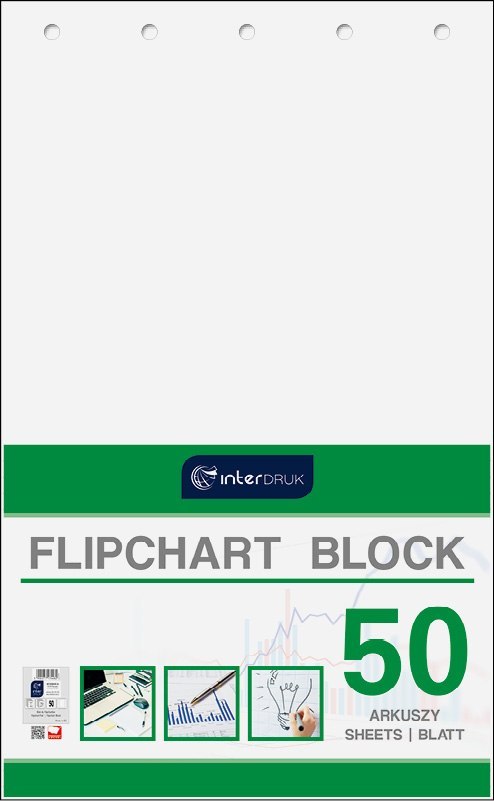 FLIPCHART-PAPIER 640X1000 50 BLATT unifarben INTERPRINT 174428